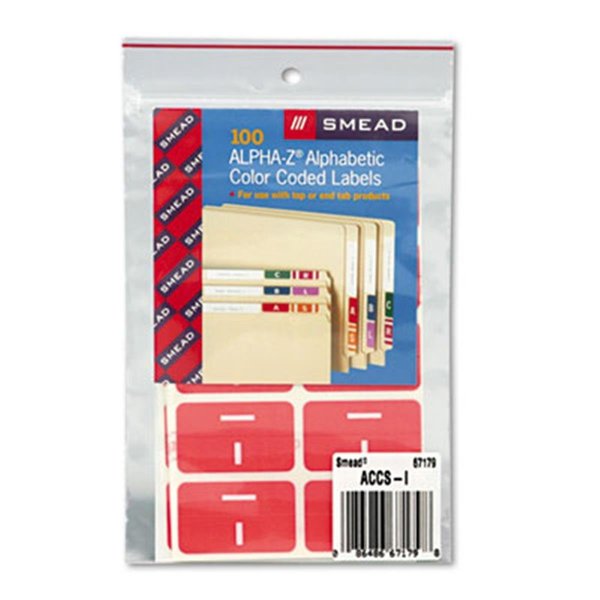 Made-To-Stick Alpha-Z Color-Coded Second Letter Labels- Letter I- Pink, 100PK MA196807